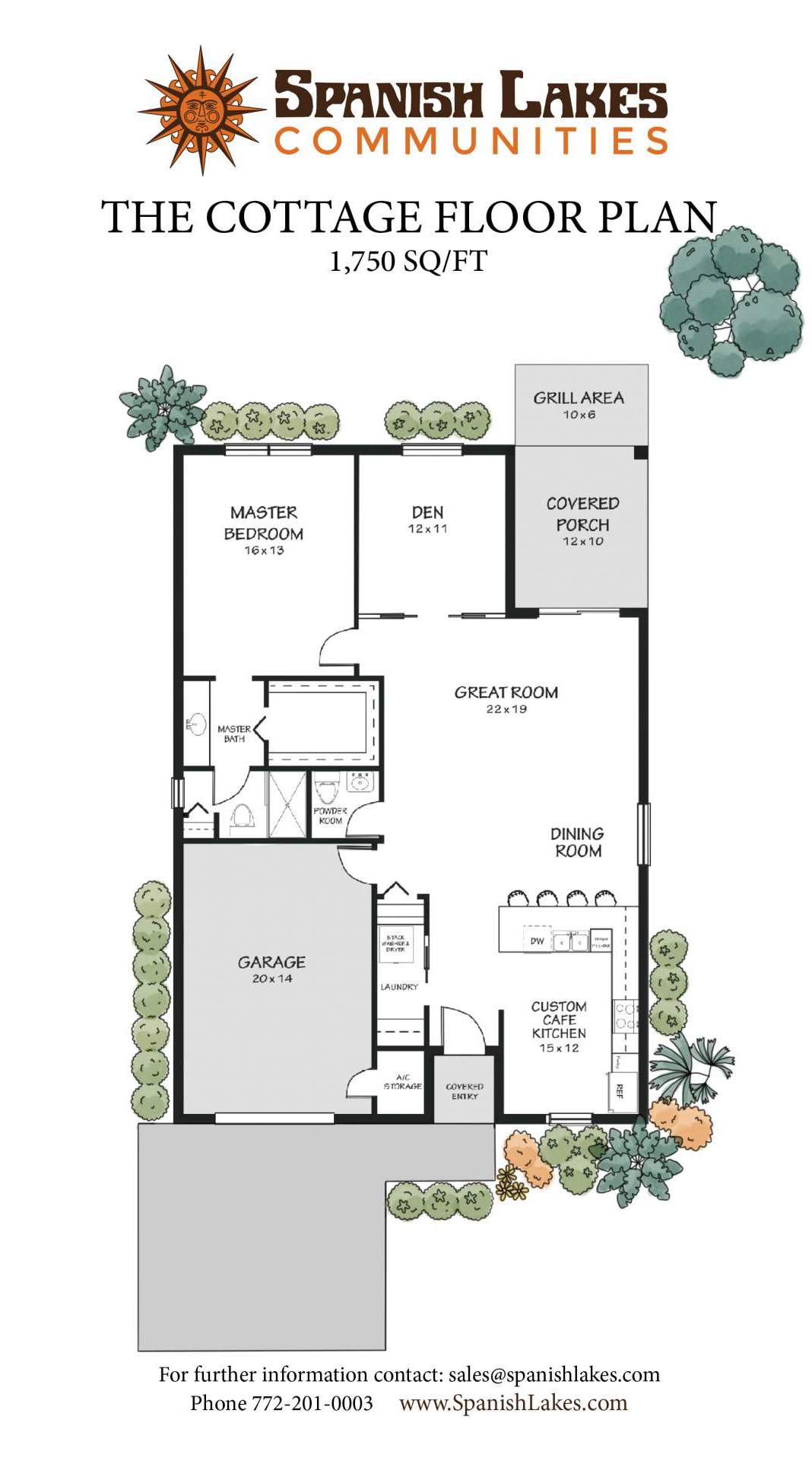 Spanish Lakes Communities: The Cottage Floor Plan, 1,750 sq ft