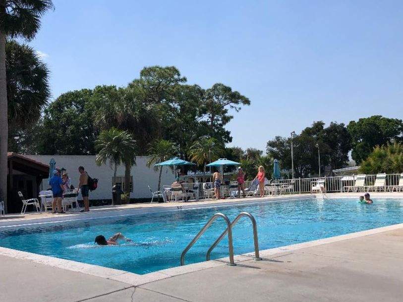 The guest pool at Spanish Lakes One. Speaking of pools, did you know that three of the Spanish Lakes communities have not one, but two pools? In those communities, one is for the exclusive use of residents, and the other may be used by residents and their guests.