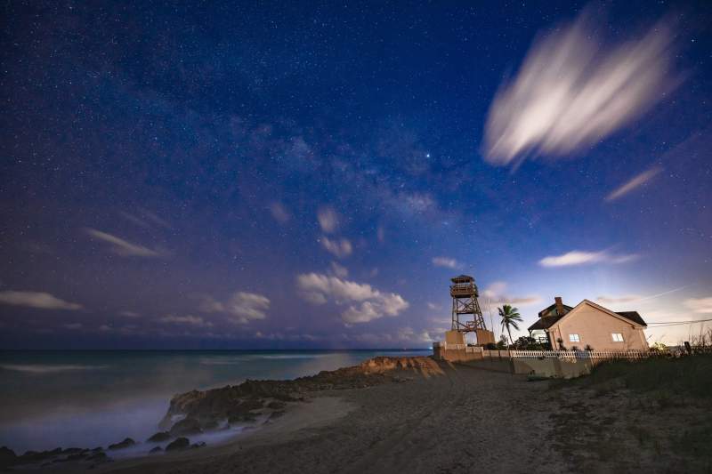 Milkyway over the House of Refuge, Stuart, Florida